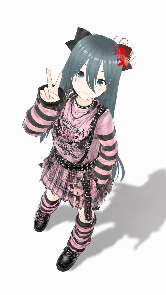 AI Prompt for Punk Pink Anime Girl 3D Character Render