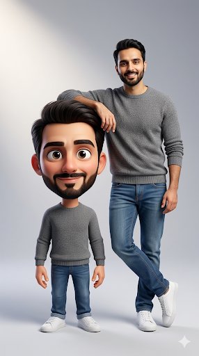 AI Prompt for Realistic 3D Caricature Generation
