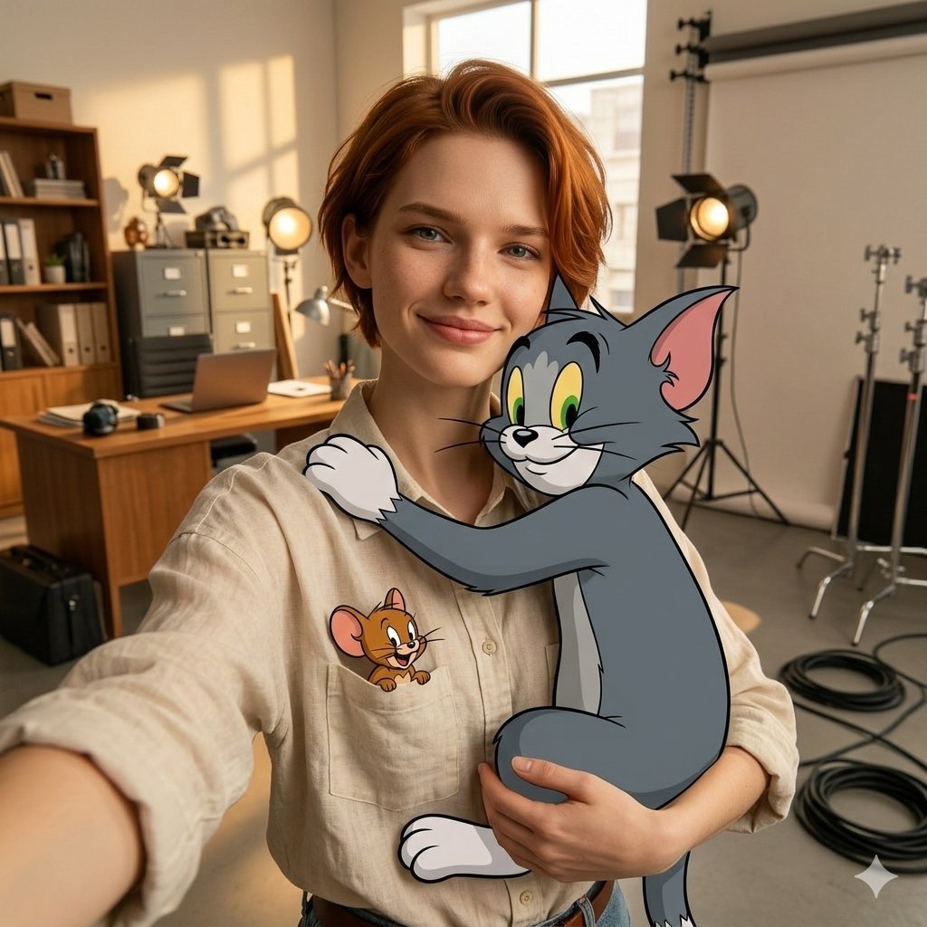 AI Prompt for Realistic 3D Cartoon Selfie with Stylized Tom
