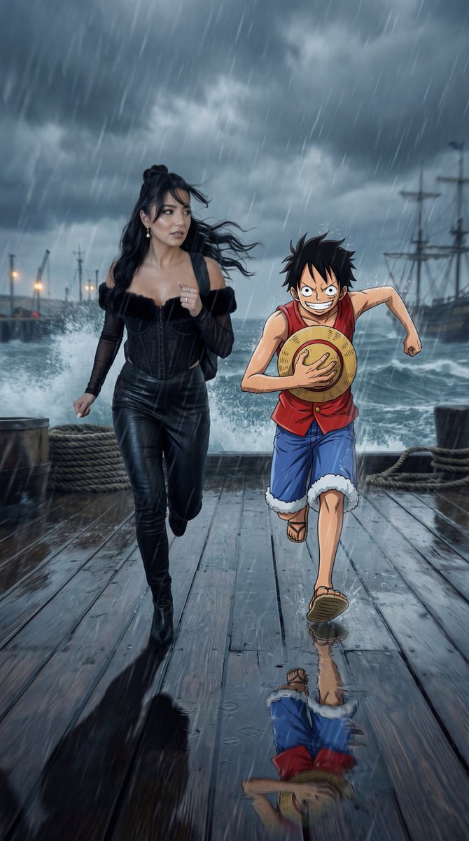 AI Prompt for Realistic Anime Character Overlay in Live-Action Scene