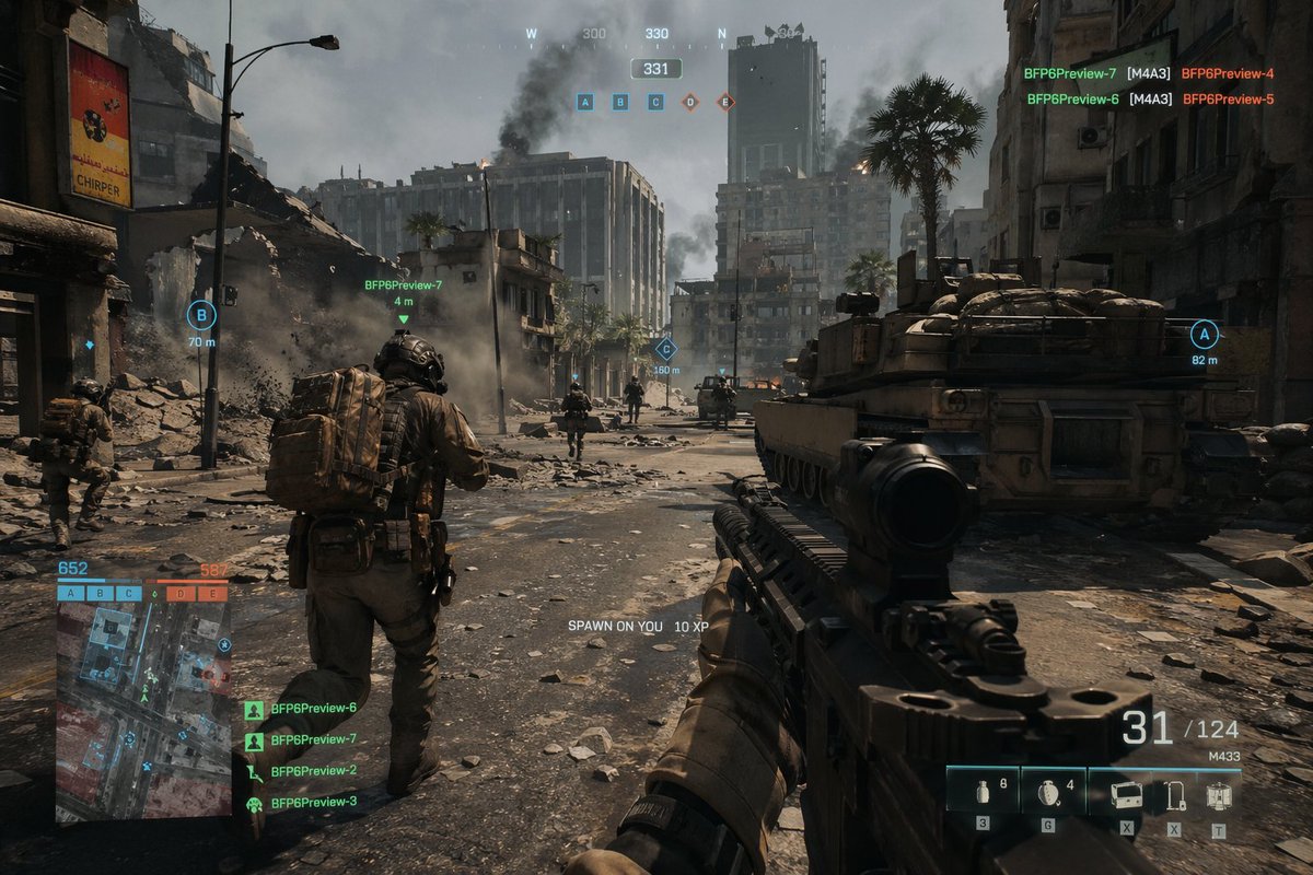 AI Prompt for Realistic Battlefield Game Screenshots