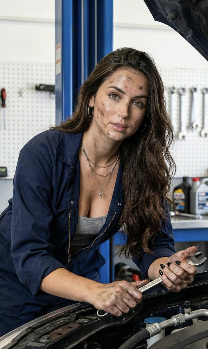 AI Prompt for Realistic Female Mechanic Portrait