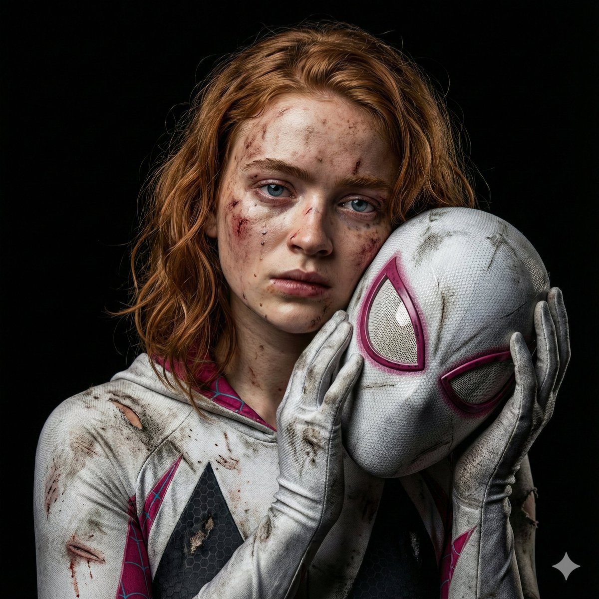 AI Prompt for Realistic Ghost-Spider Portrait in Dark Studio