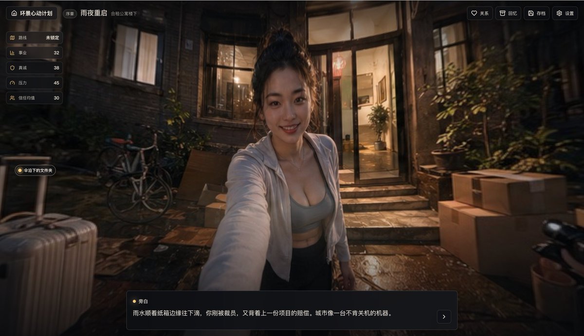 AI Prompt for Romantic Game Asset - Rainy Night Scene