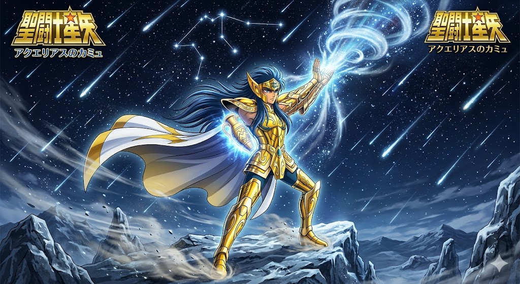 AI Prompt for Saint Seiya-Inspired Anime Meteor Shower Illustration