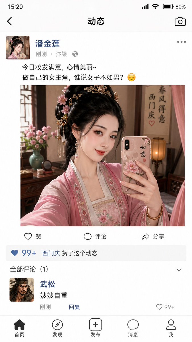 AI Prompt for Social Media Scene Design with Literary Characters
