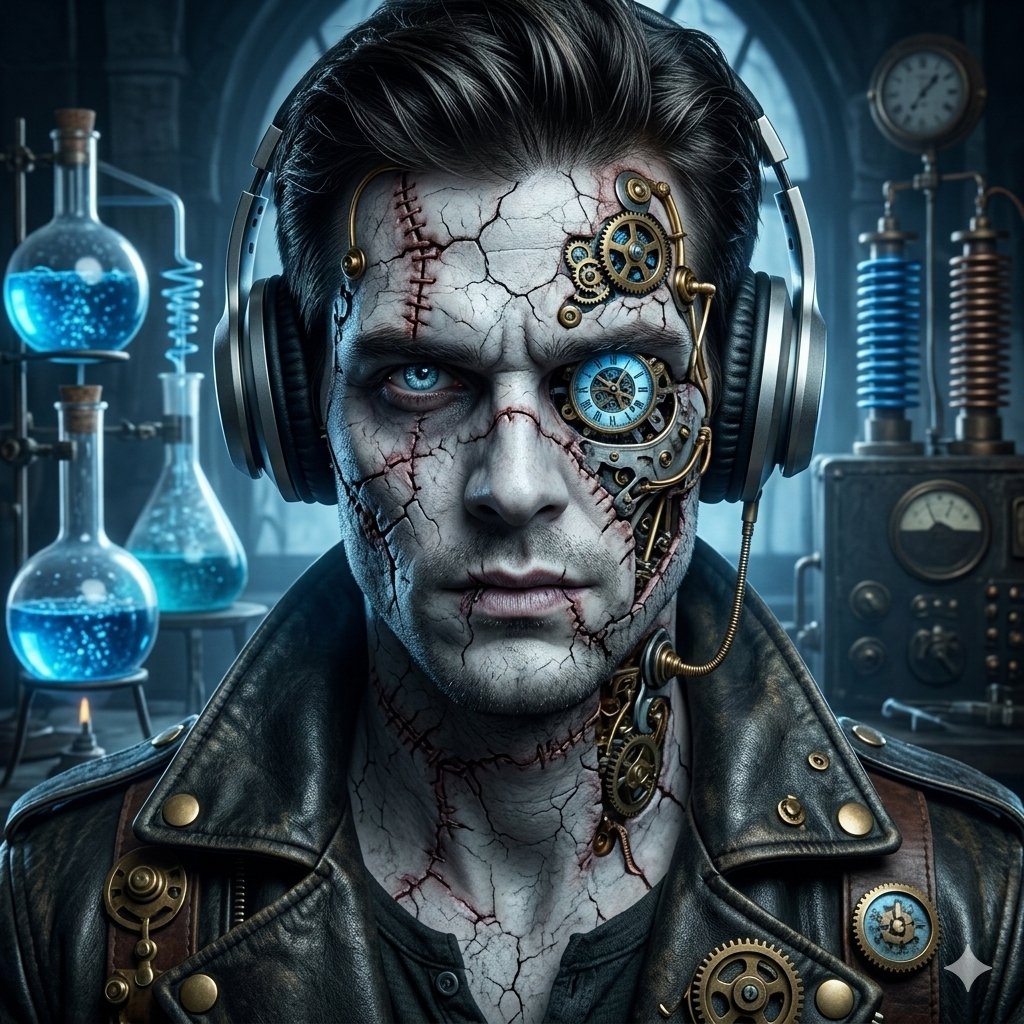 AI Prompt for Steampunk Cyberpunk Character Concept Art