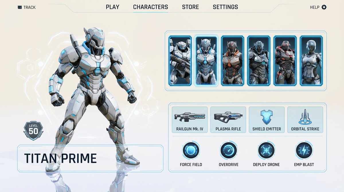 AI Prompt for Stunning Character Selection Screen