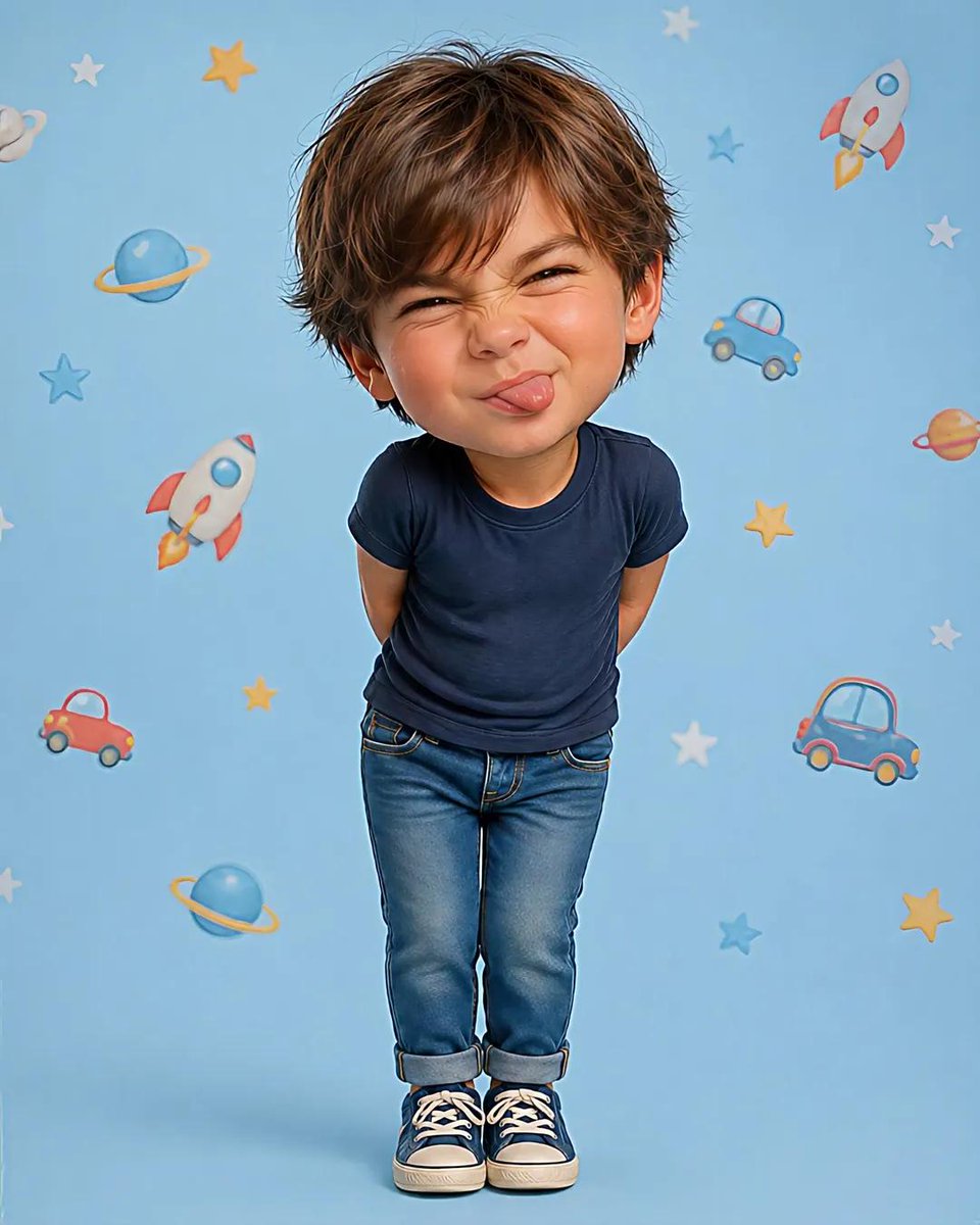 AI Prompt for Stylized 3D Cartoon Character Portraits with Colorful Backgrounds
