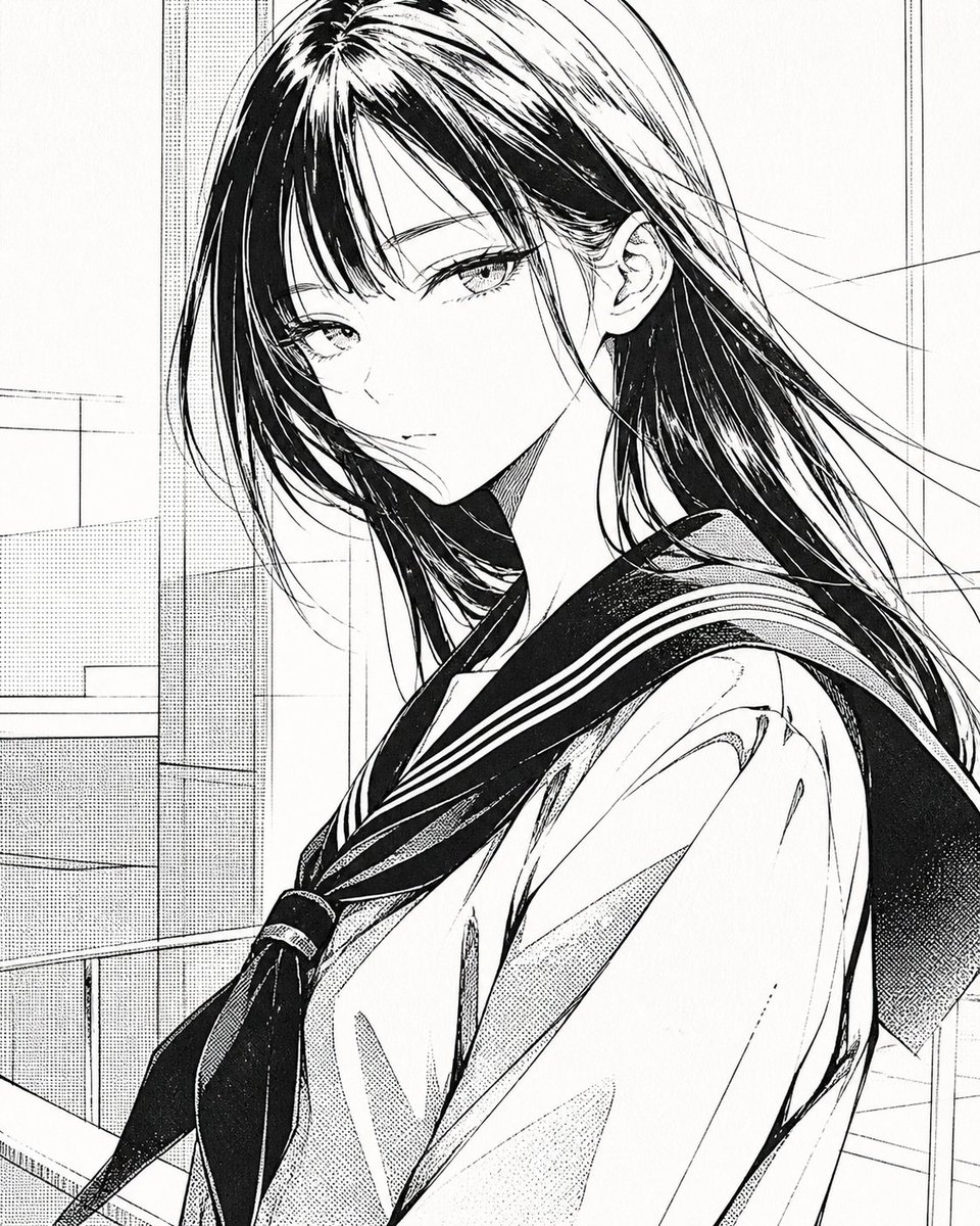 AI Prompt for Stylized Anime Schoolgirl Portrait with Censored Face
