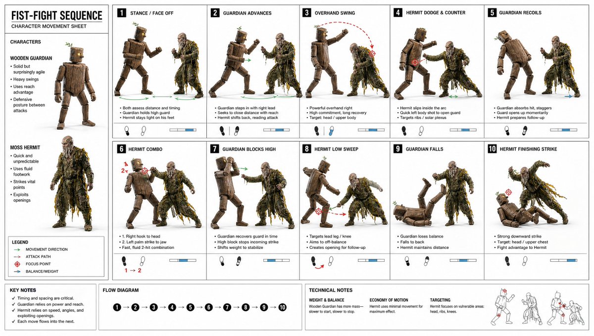 AI Prompt for Stylized Hand-to-Hand Fight Choreography