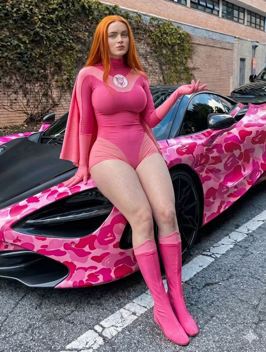 AI Prompt for Superhero-Inspired Fashion Photography on Sports Cars