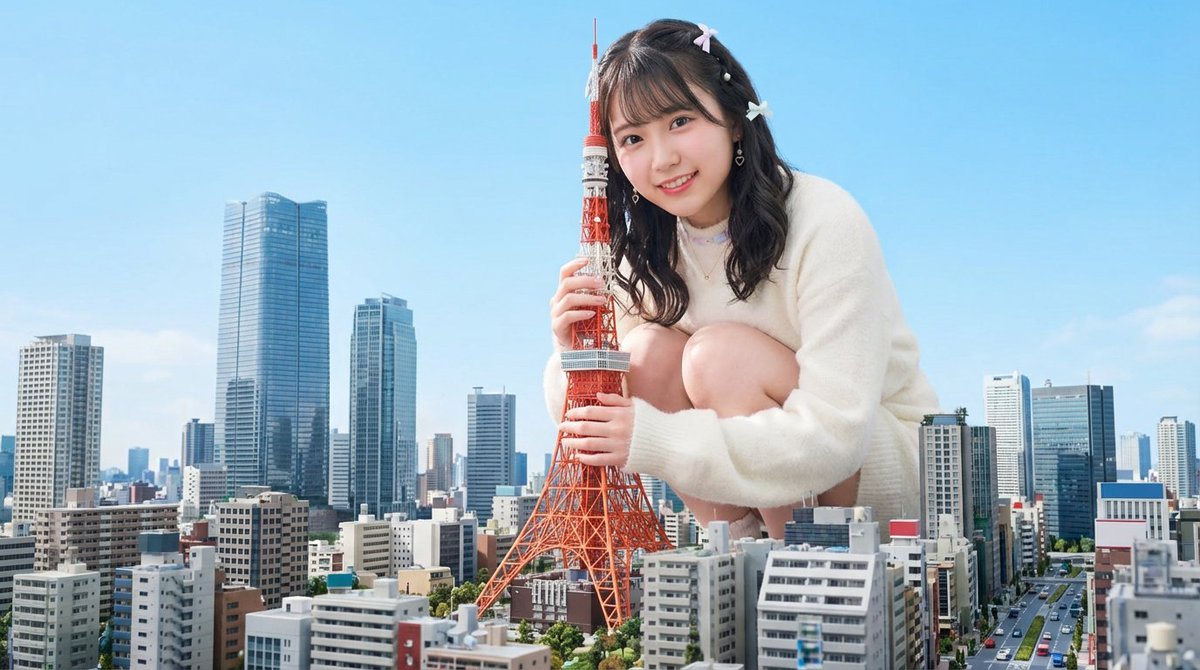 AI Prompt for Tokyo Tower Hugging Concept Art