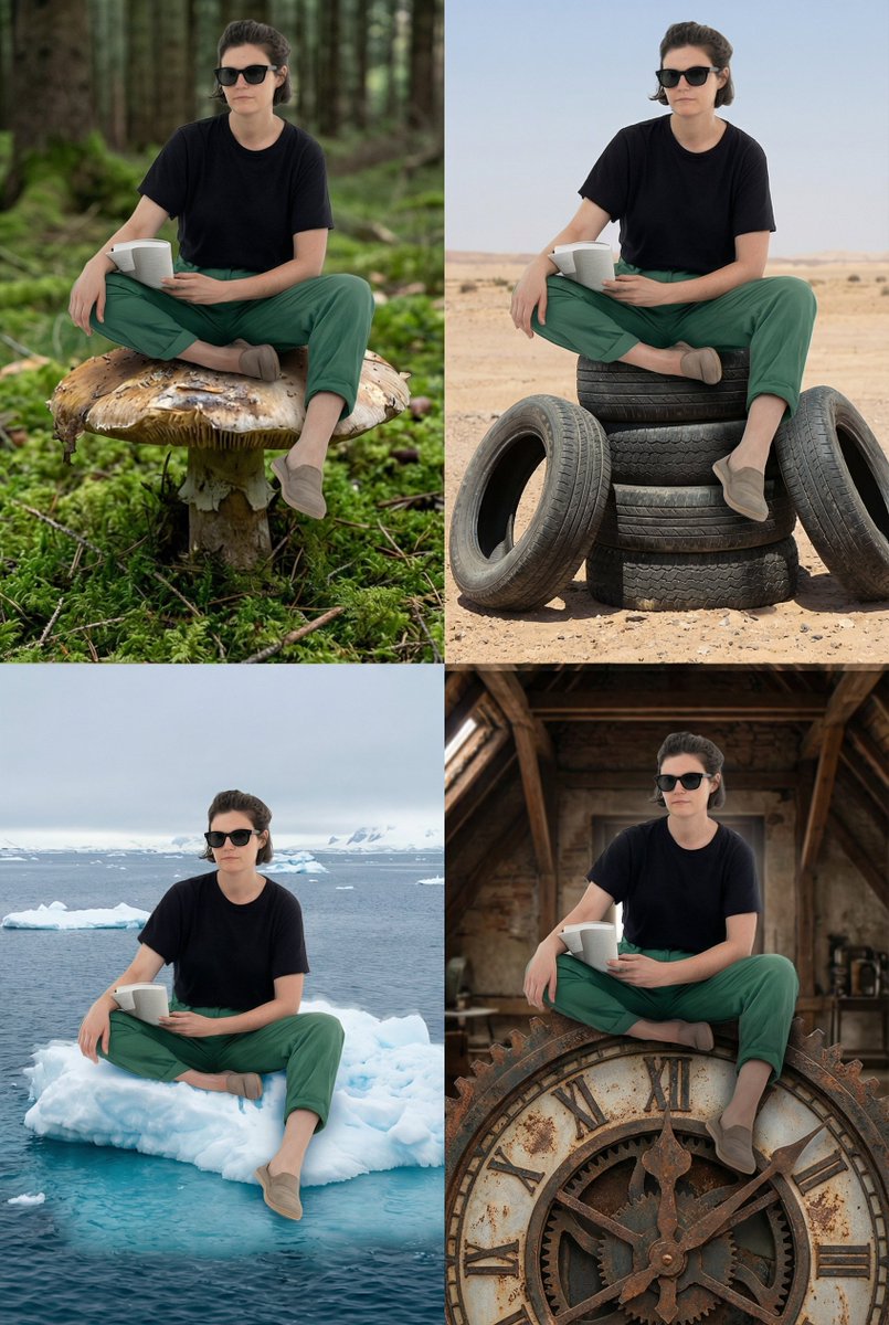 AI Prompt for Unusual Character Placement - PNG Girl in Various Environments