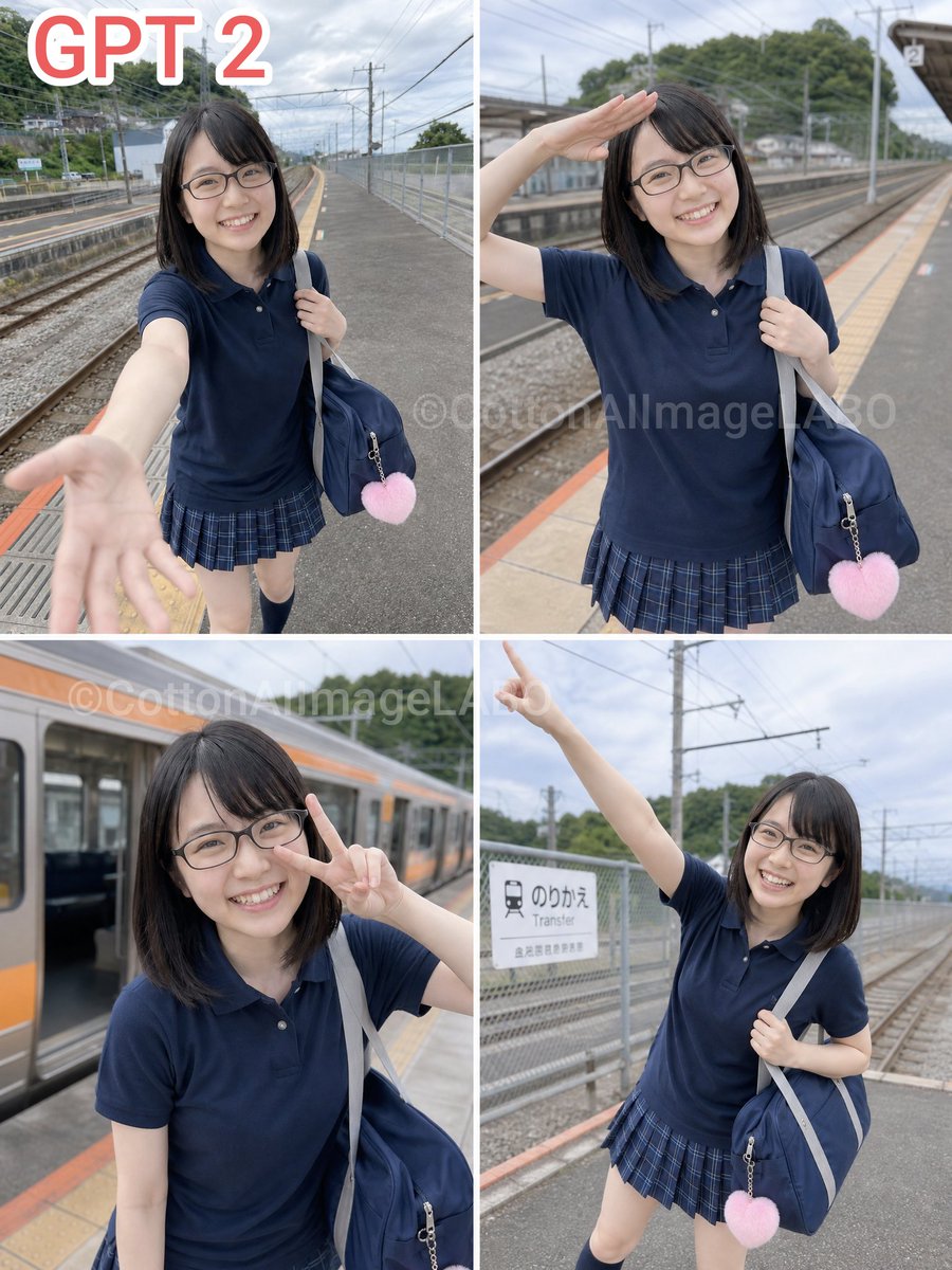 AI Prompt for VSCO Girl Train Station Collage