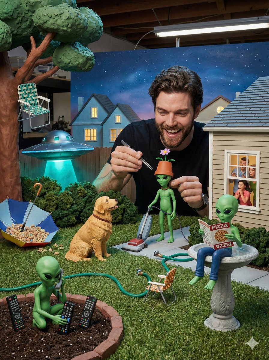 AI Prompt for Whimsical Sci-Fi Miniature Diorama