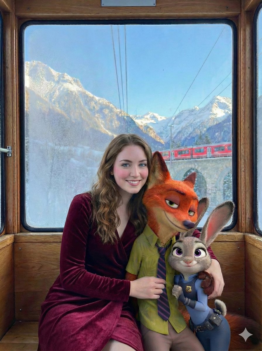 AI Prompt for Winter Animated Character Photography