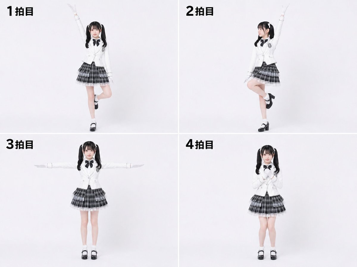 AI Prompt: Generate a Character Pose Sheet from Labanotation Dance Score