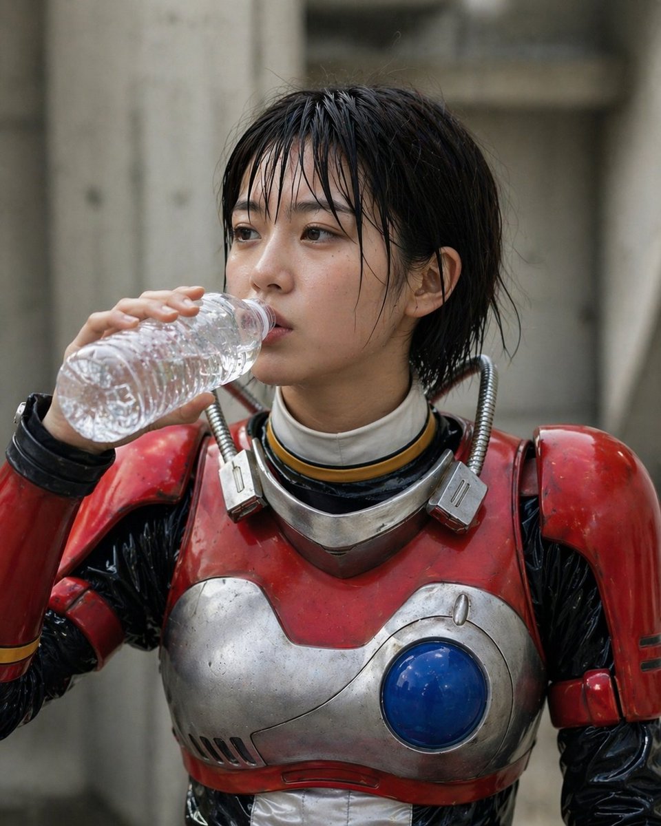 AI Prompt: Generate Retro Sci-Fi Tokusatsu Female Character Cosplay Photos