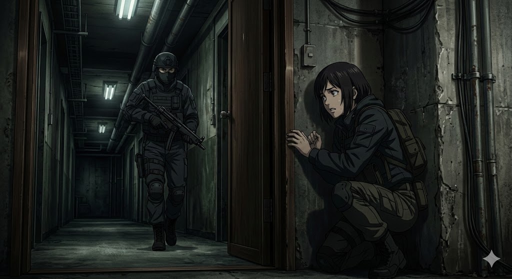 Anime Stealth Scene Characters and Keystoning