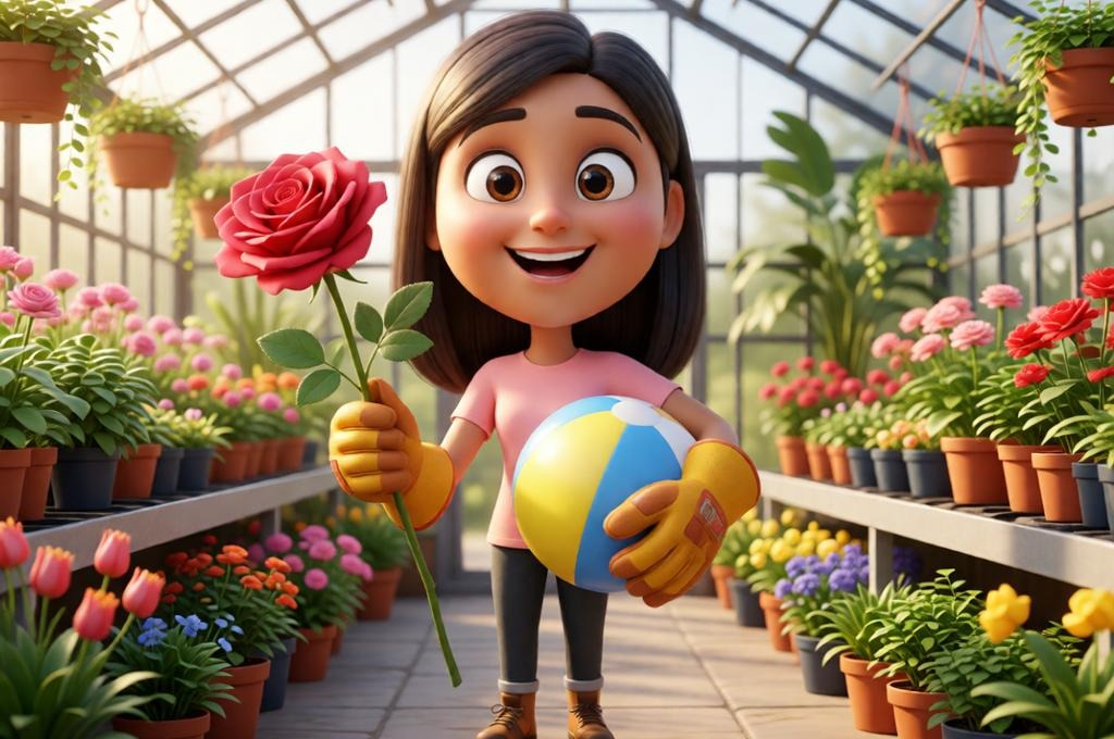 Caricature Florist Prompt: Big Head, Tiny Body Art