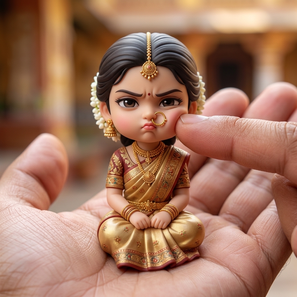 Chibi Anime Figurine Macro Photography Prompt