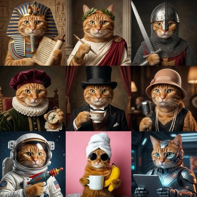 Dynamic Grid: Same Character Across Human History