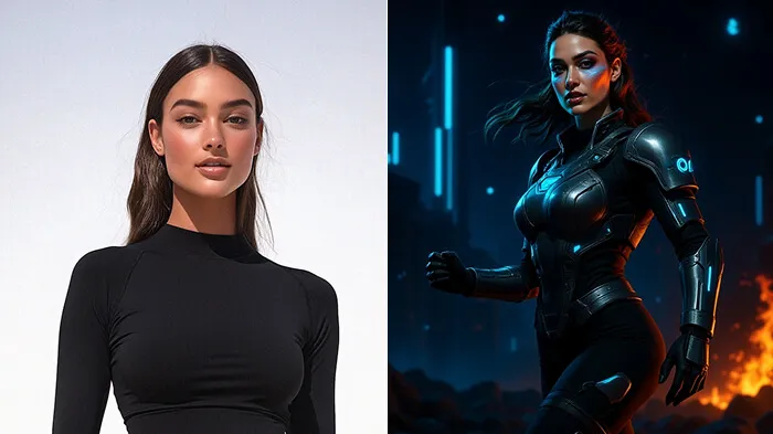 Epic Sci‑Fi/Fantasy Portrait Prompt for Dynamic Hero Shots