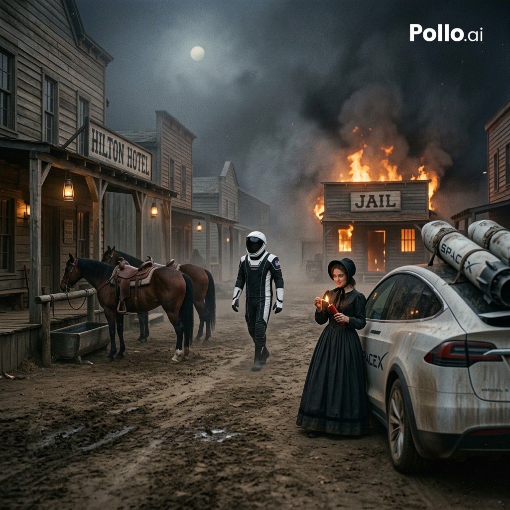 Learn AI Image Prompt - Retro Futuristic Sci-Fi Character Scene
