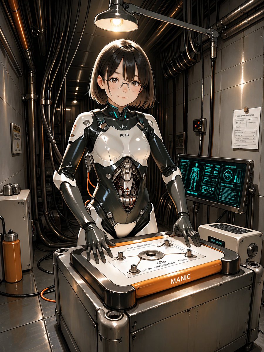 AI Prompt for Android Character Art with Cyberpunk Background