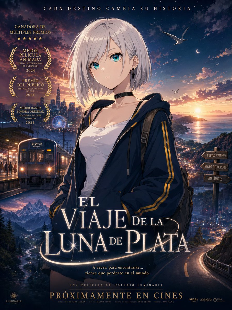 AI Prompt for Anime Fantasy Travel Movie Poster Design