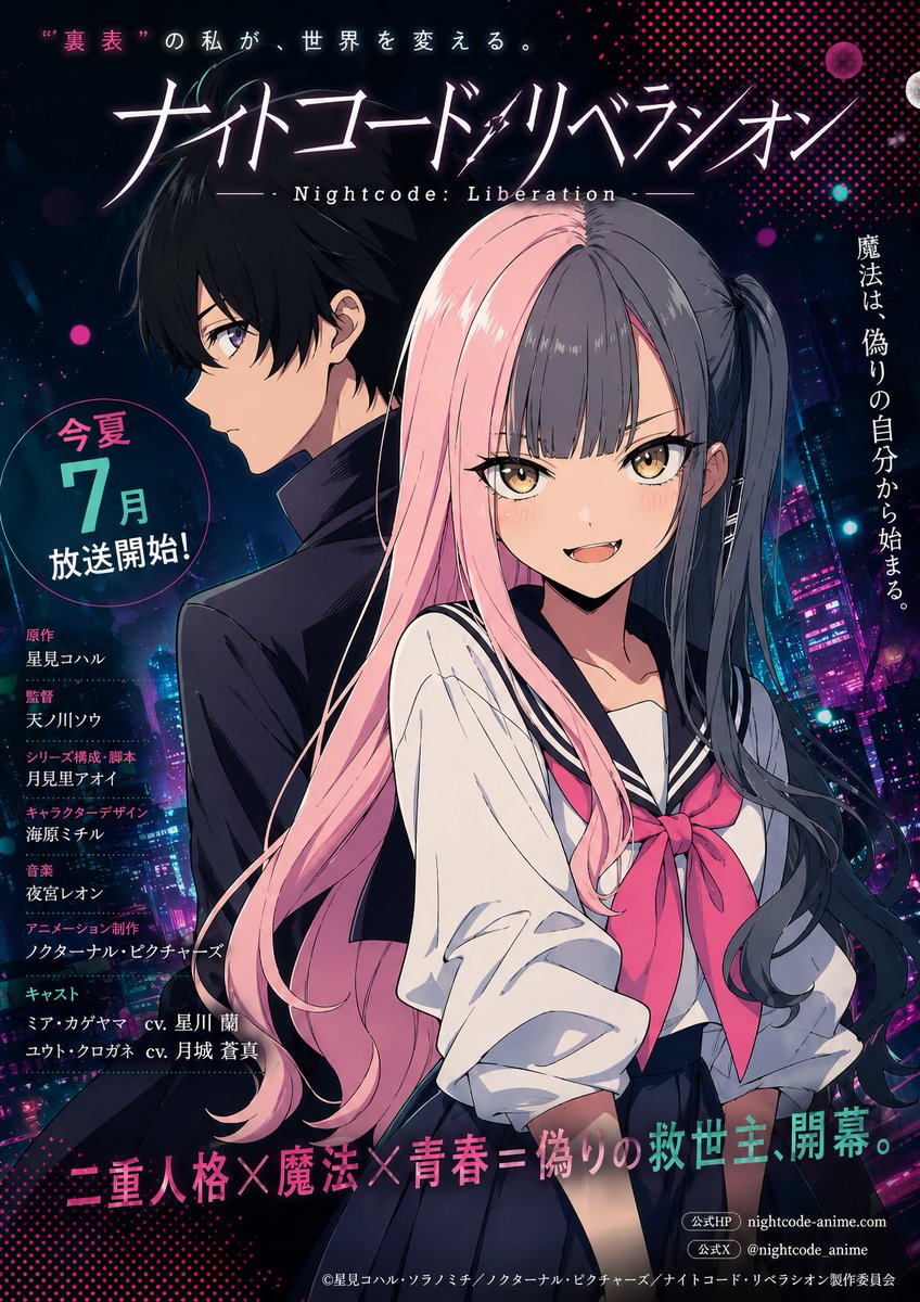 AI Prompt for Anime-Inspired Cyberpunk Poster with Dual-Protagonists