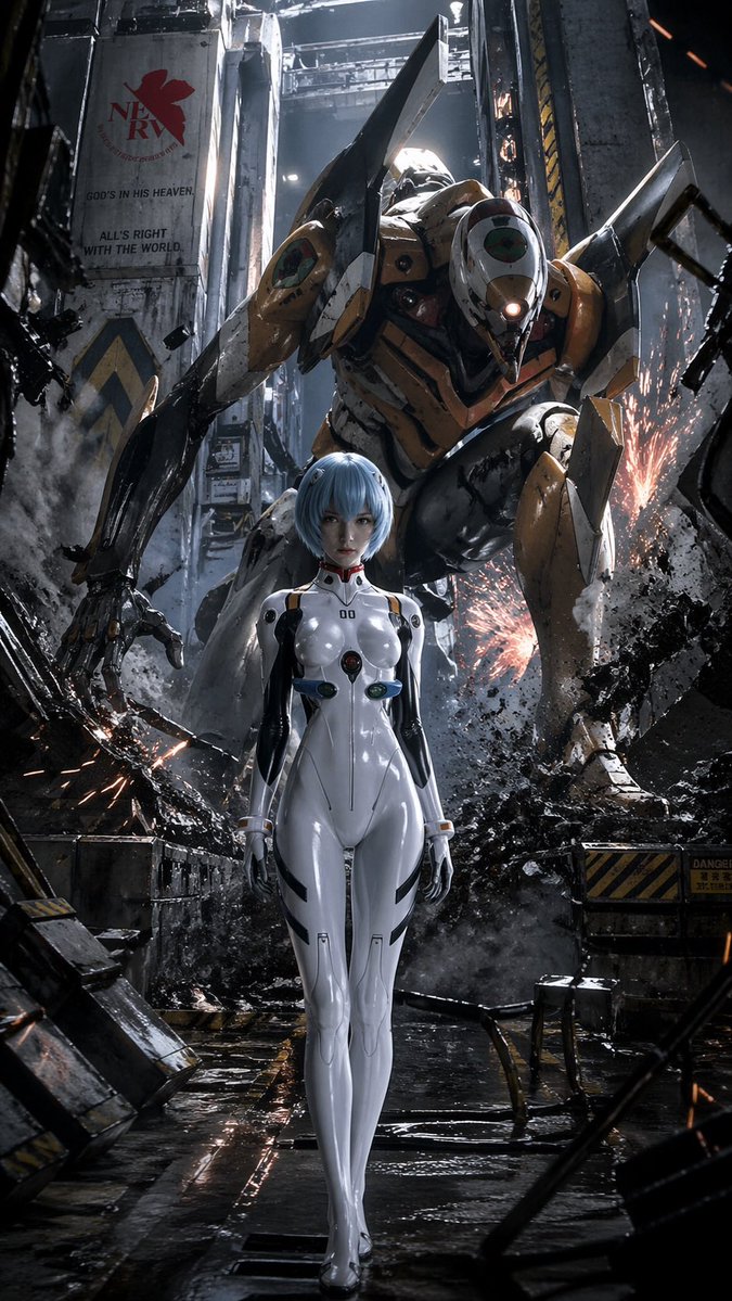 AI Prompt for Anime Mecha Hangar Poster - Generate Realistic Cyberpunk Sci-Fi Art