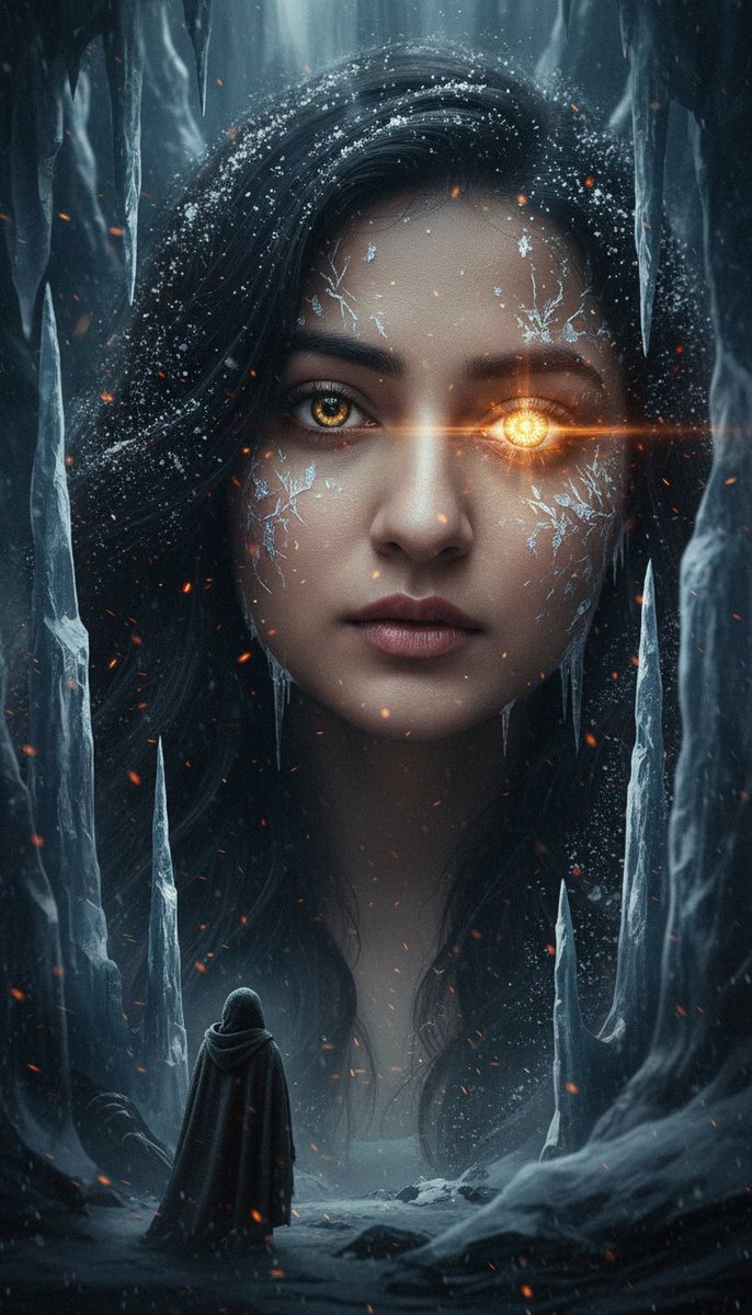 AI Prompt for Cinematic Fantasy Portrait with Fire and Ice