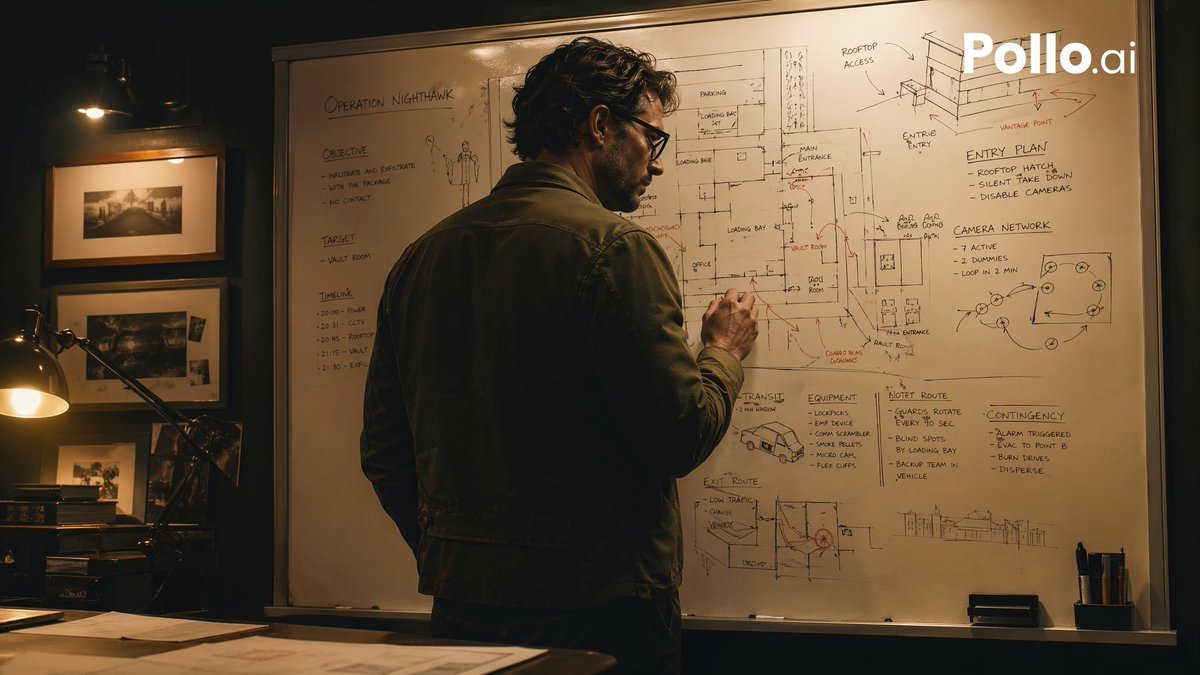 AI Prompt for Cinematic Heist Mastermind Concept Art