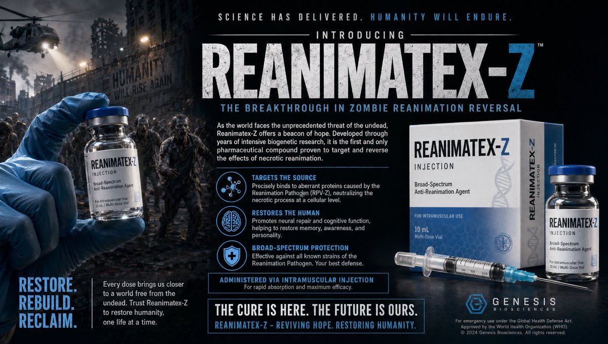 AI Prompt for Cinematic Zombie Apocalypse Pharmaceutical Poster