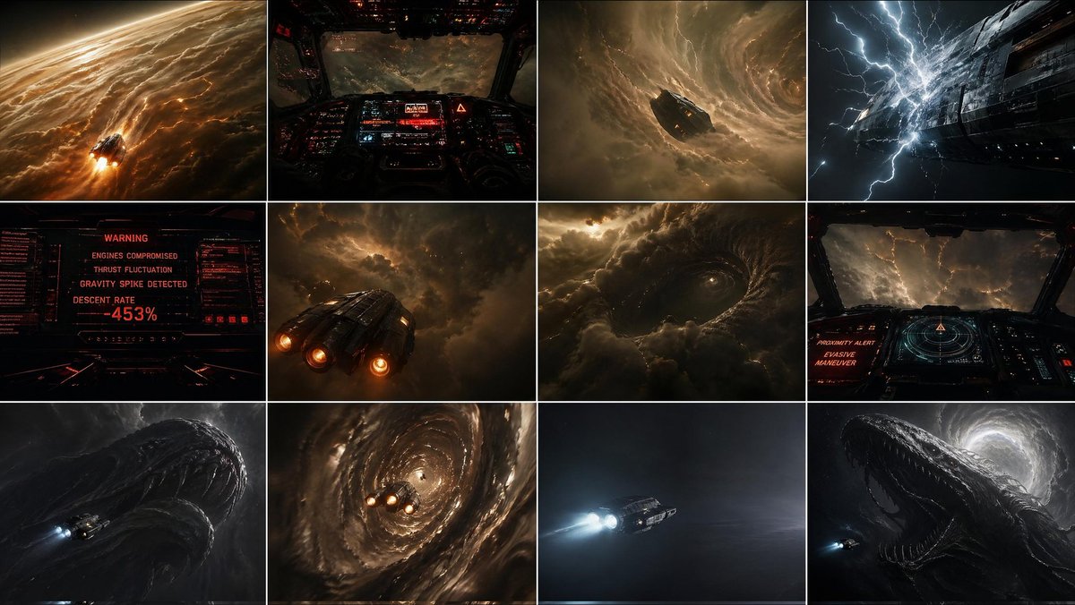 AI Prompt for Cyberpunk Sci-Fi Gas Giant Descent Concept Art