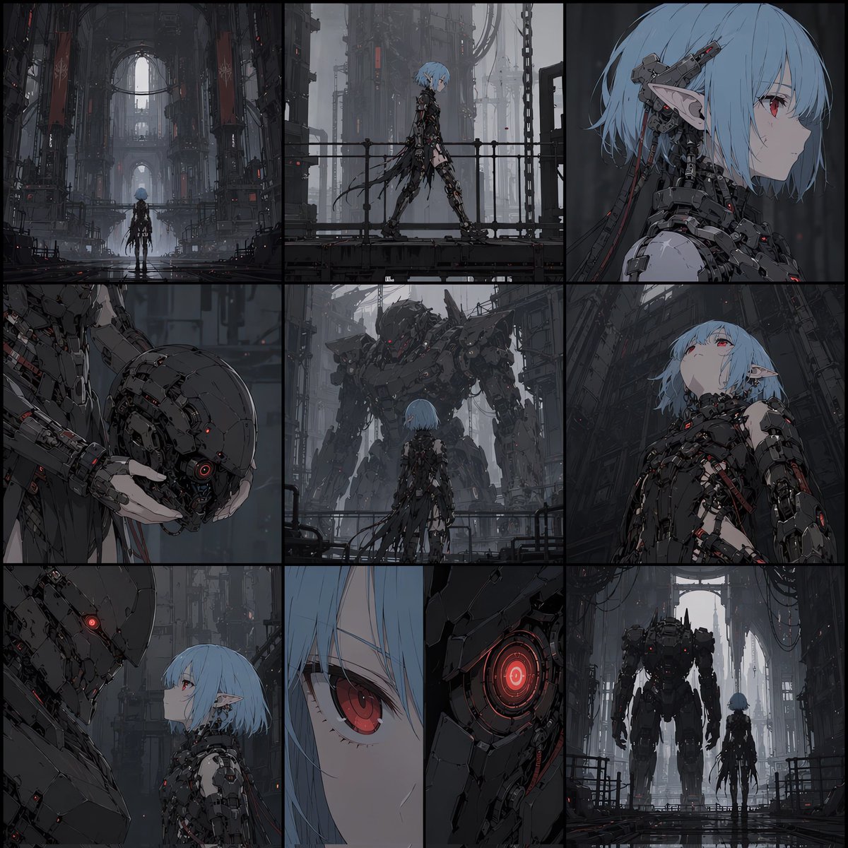 AI Prompt for Dark Cyberpunk Anime Concept Art