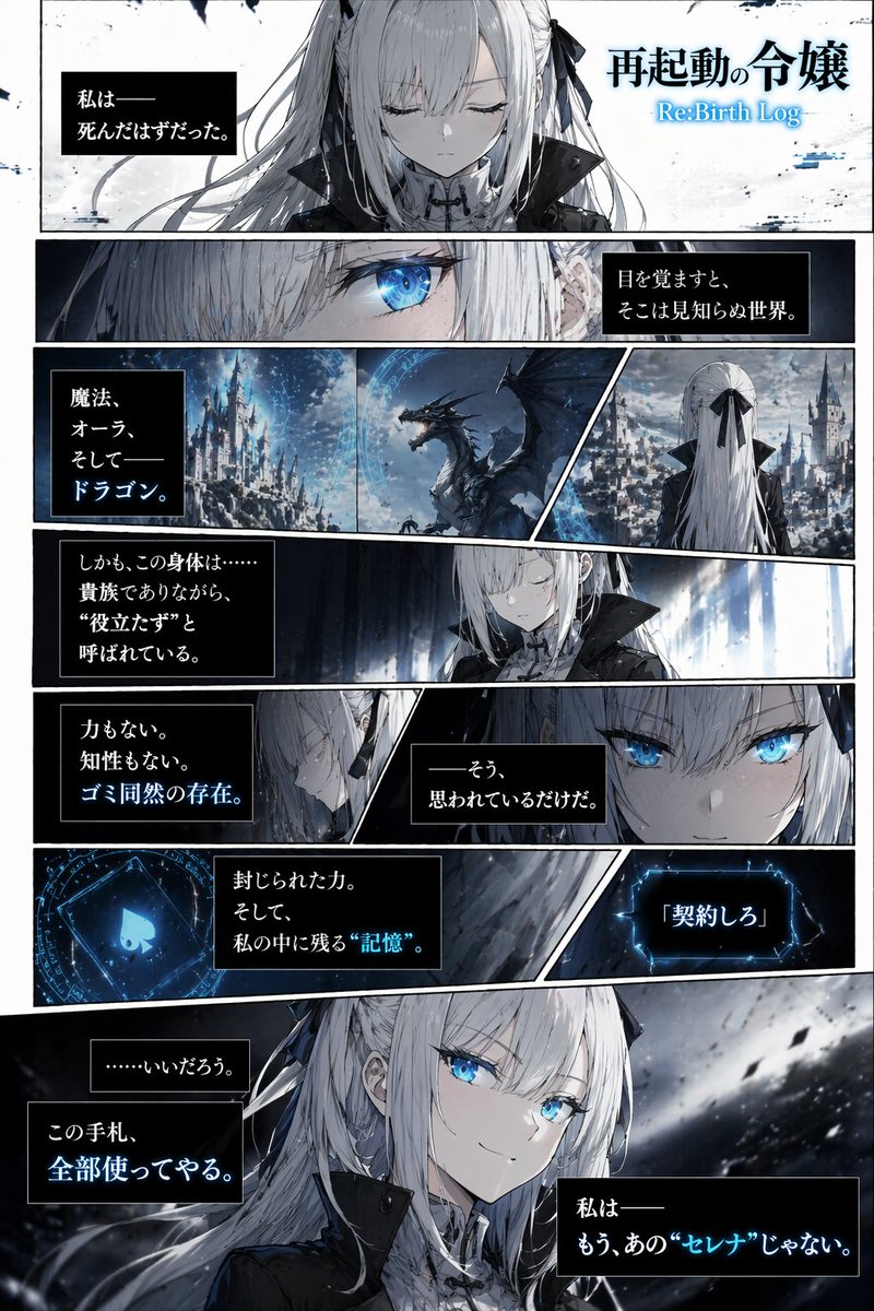 AI Prompt for Dark Fantasy Manga Page - Cinematic Character & Environmental Montage