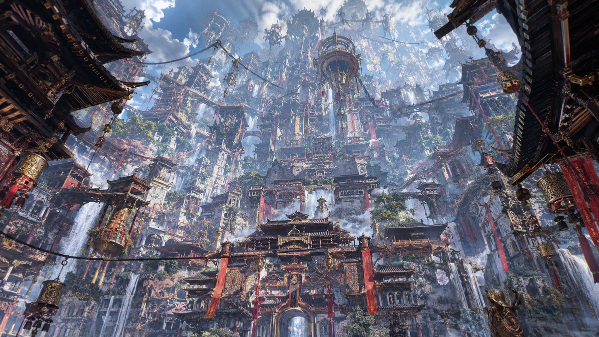 AI Prompt for Detailed Fantasy City Landscape