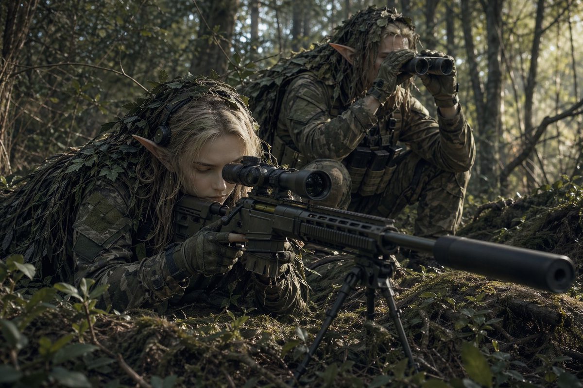 AI Prompt for Epic Fantasy Battle Scene with Elf Scouts