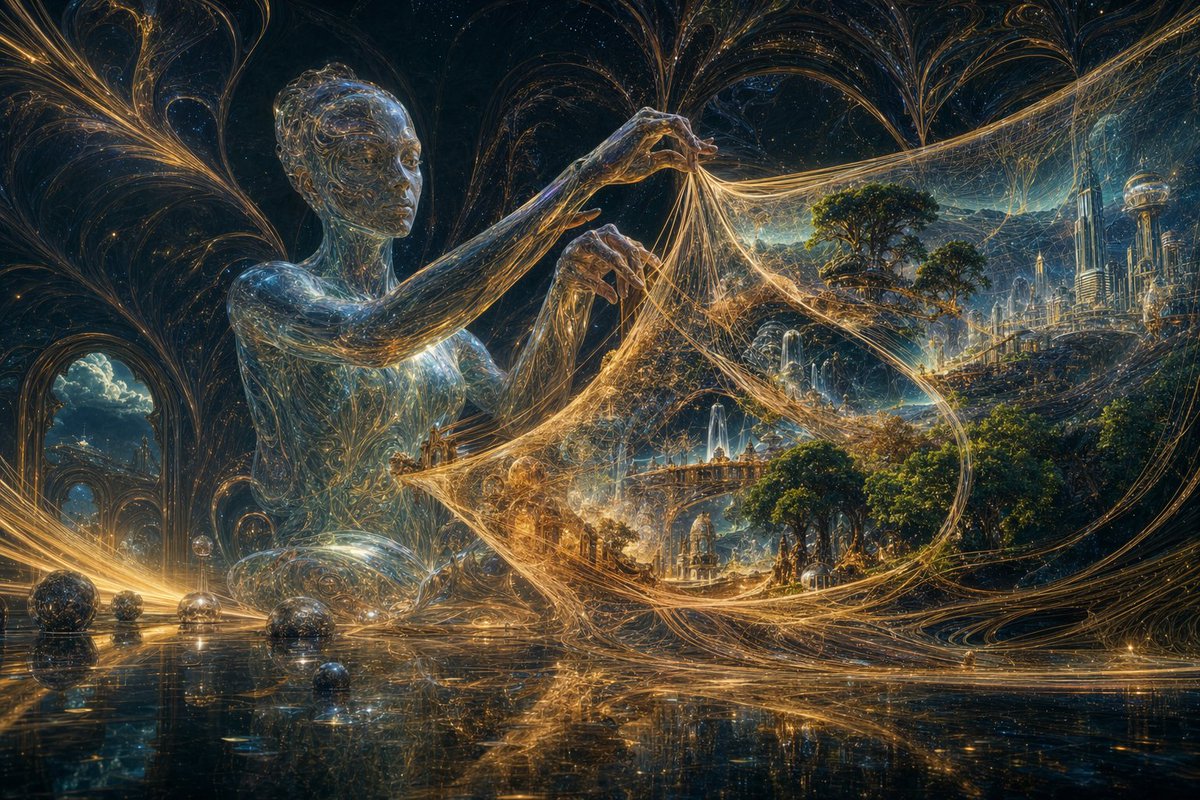 AI Prompt for Epic Surreal Fantasy Art - Cosmic Glass Weaver