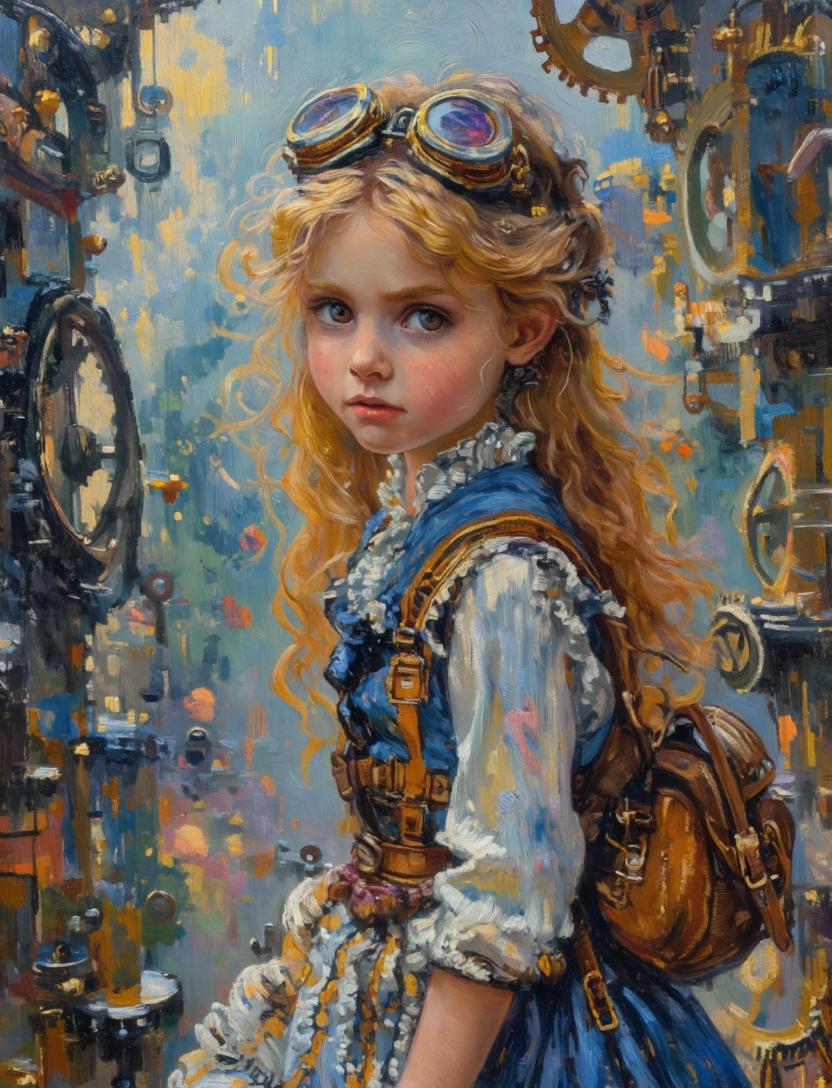 AI Prompt for Fantasy Character Portrait in Steampunk Style