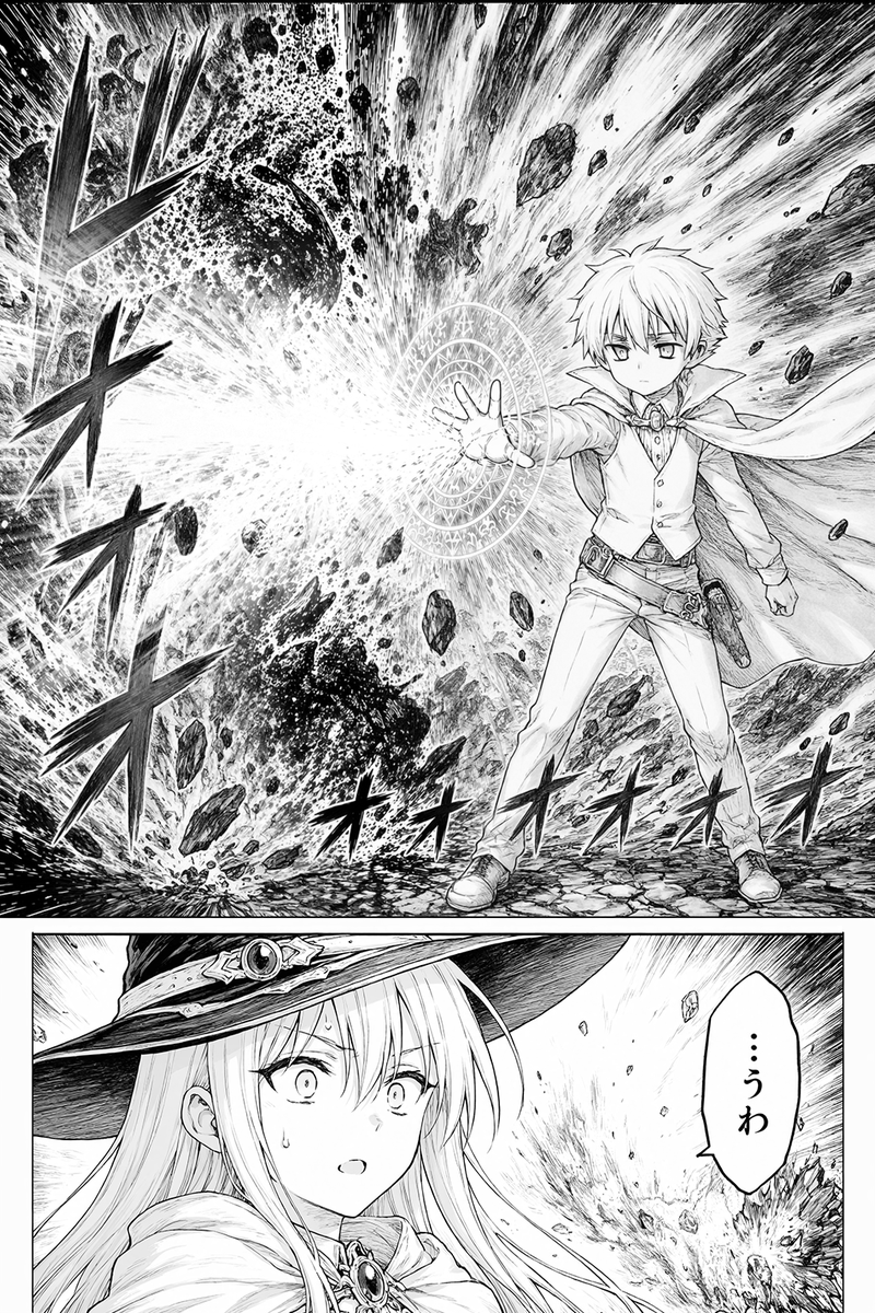 AI Prompt for Fantasy Manga Style Spell Explosion Scene