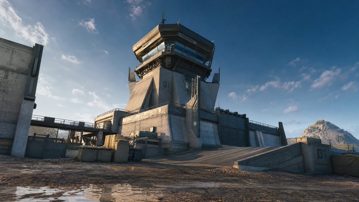 AI Prompt for Futuristic Cyberpunk Military Architecture