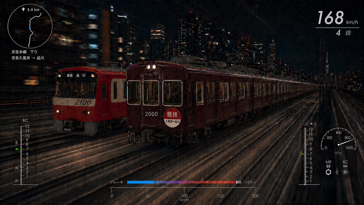 AI Prompt for Night Train Racing HUD Scene and Cityscape Concept Art