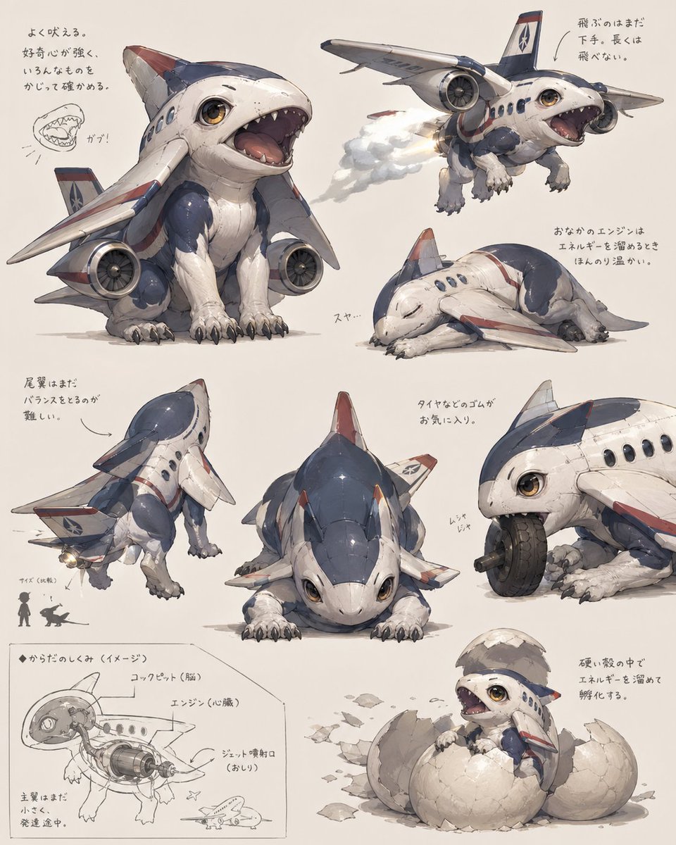 AI Prompt for Polished Animal-Airplane Hybrid Concept Art