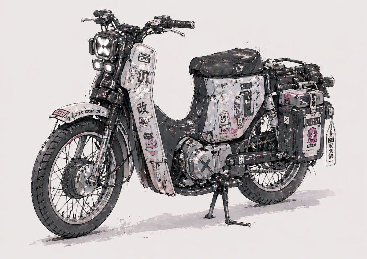 AI Prompt for Retro Futuristic Concept Art Motorcycles