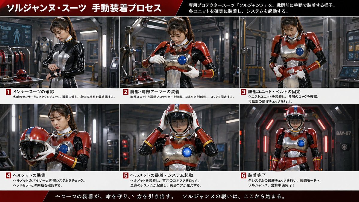 AI Prompt for Sci-Fi Character Suit-Up Infographic