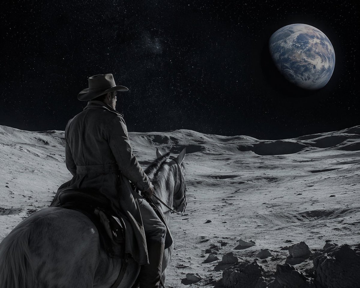 AI Prompt for Sci-Fi Western Landscape Images